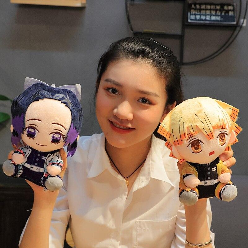 20cm Horké Japonsko Demon Slayer Plyšové Panenky Krásné Anime Kimetsu No Yaiba Kamado Tanjirou Nezuko Zenitsu Kyoujurou Hračky Dětské Dárky