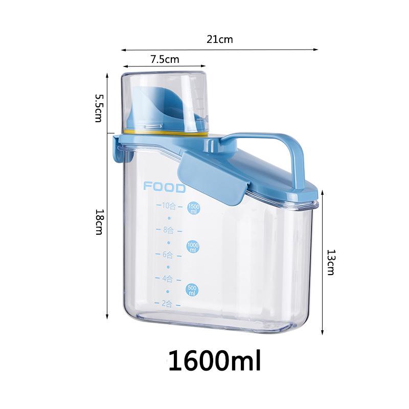 Large Capacity Plastic Seal Pet Food Storage with Scale Washable Transparent Moisture-proof Cat Food Container Dog Accessories