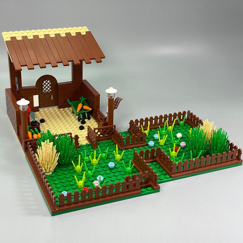 Animal Farm Building Blocks Set: Sheepfold, Cow Shed, Stable, Pigsty DIY Toy Assembly