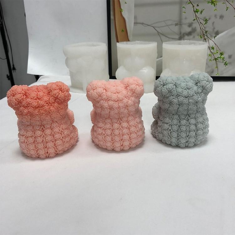 Silicone Material Soap Molds Bear Shaped DIY Craft Moulds Handmade Soap Moulds