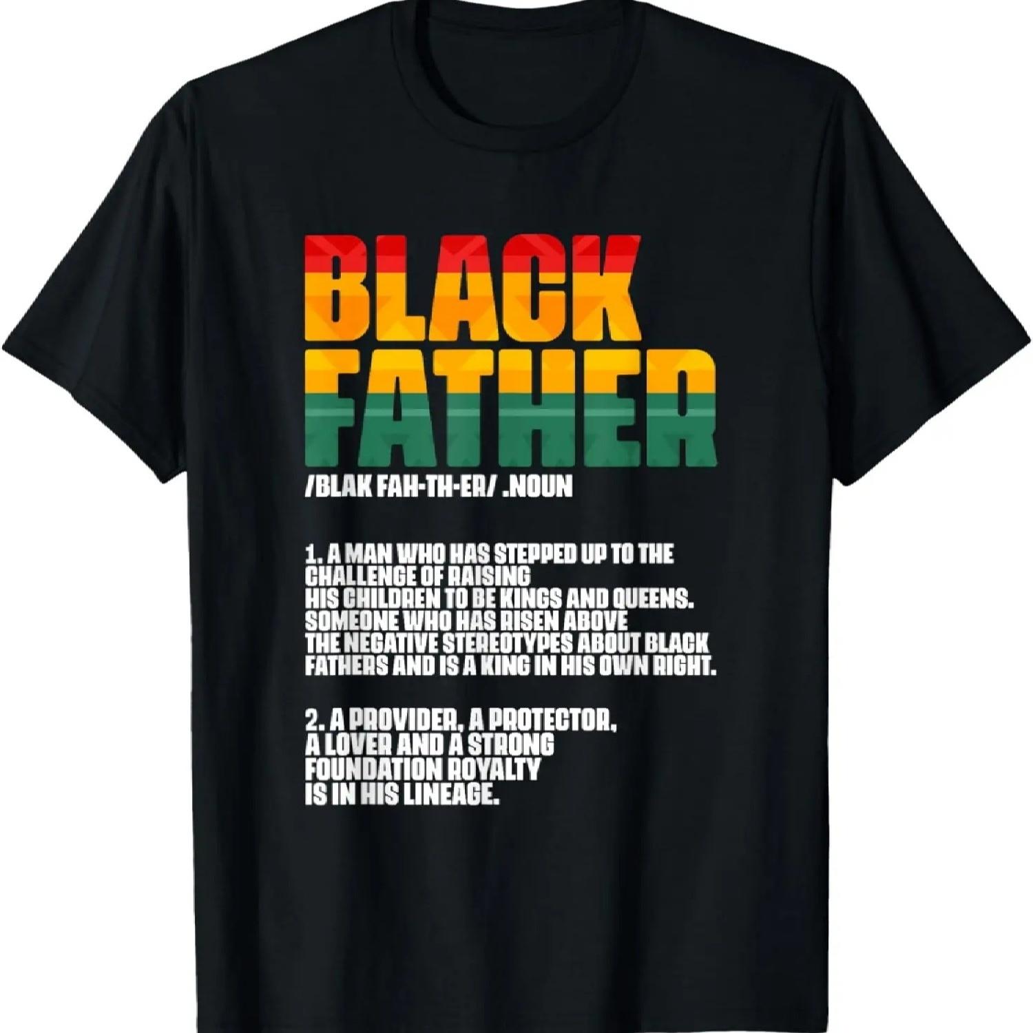 Black Father Definition Father s Day African American Dad T-Shirt S