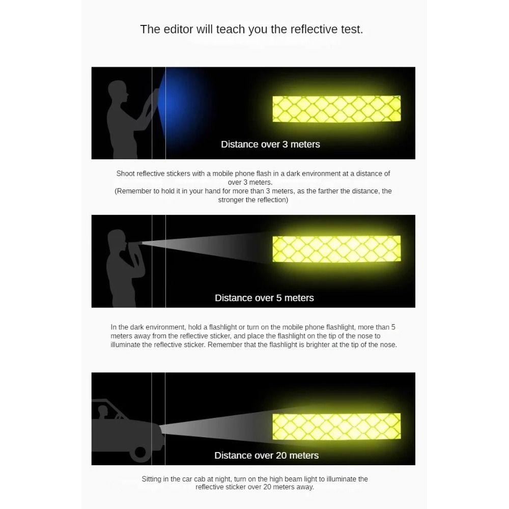 60PCS Luminous Warning Decals Wheel Hub Bike Warning Decoration Durable Sign Tape Motorcycle