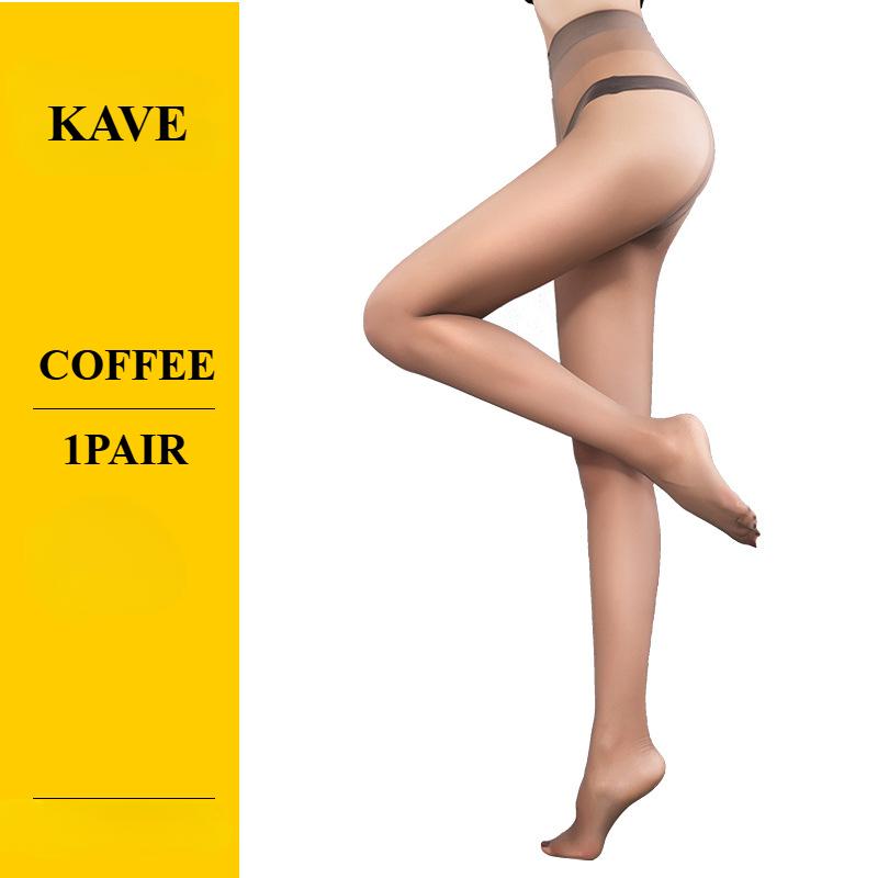 Kave Sexy Ultra Dünne T-Schritt Durchsichtige Strumpfhosen Für Damen Ultra Dünne Verstärkte Spitze Hoher Bund Kontroll Oberteil Strumpfhosen Fit for 40-70kg beige