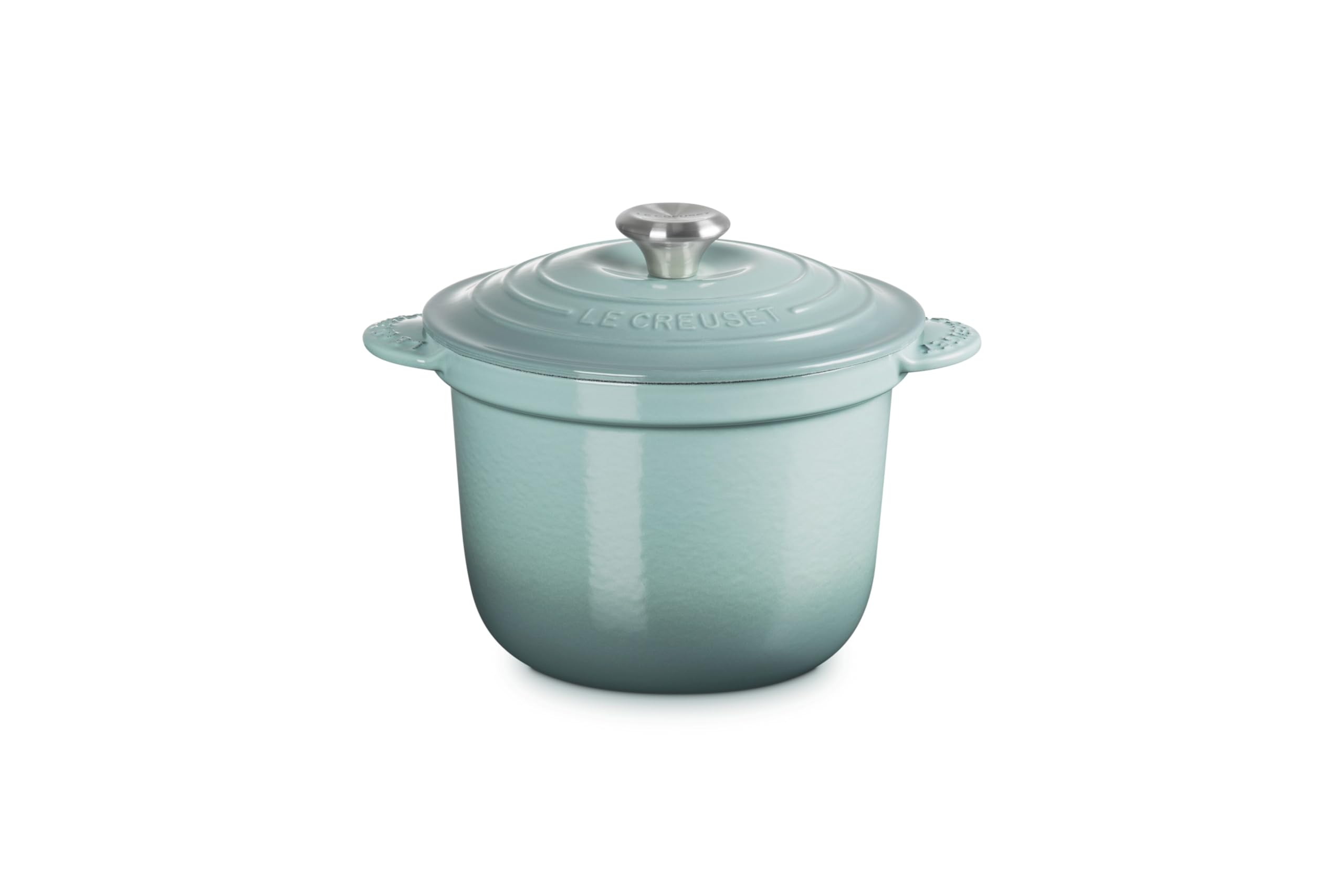 

Le Creuset Cocotte Every Sea Cast Iron Enamel Pot with Stainless Steel Oven and Dishwasher Safe Japanese 20, Salt, 20cm, Handle, [Official Product]