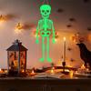 Spooky Halloween Skeleton Decorations for Outdoor Yard Garden - Glow in The Dark Party Supplies and Hanging Ornaments