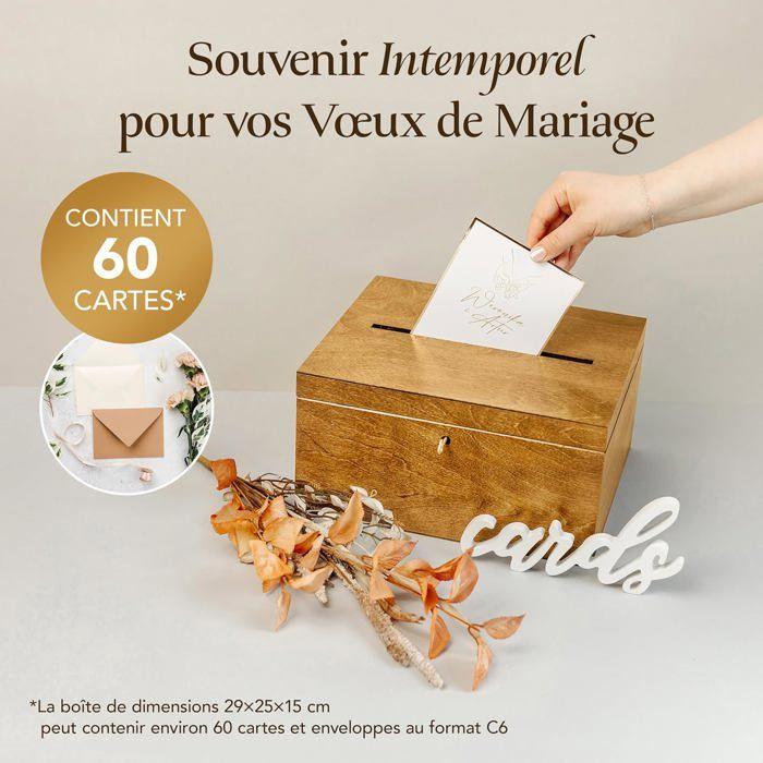 Boîte Enveloppes Creative Deco Urne Mariage Marron Clair 29x25x15 cm