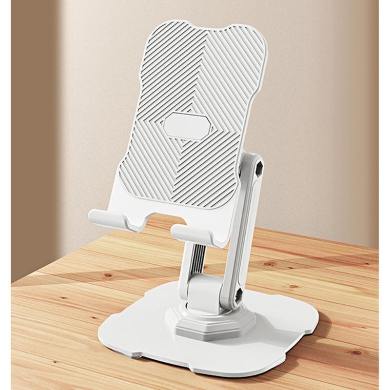 Cellphone Dock Foldable Tabletop Phone Support Cradle Holder Angle Height Adjustable Phone Tablet Stand Rotating Bracket