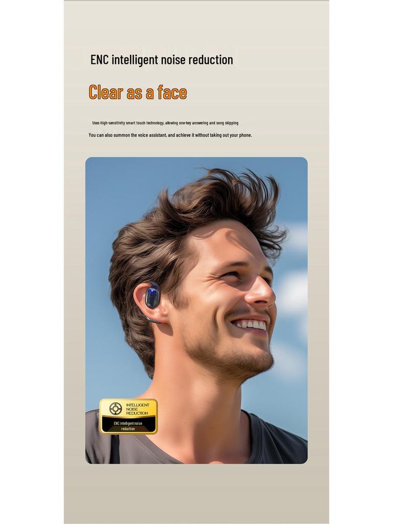 2024 Open-Ear Bluetooth Sports Earbuds with Digital Display, Long Battery Life, and Noise Cancelling