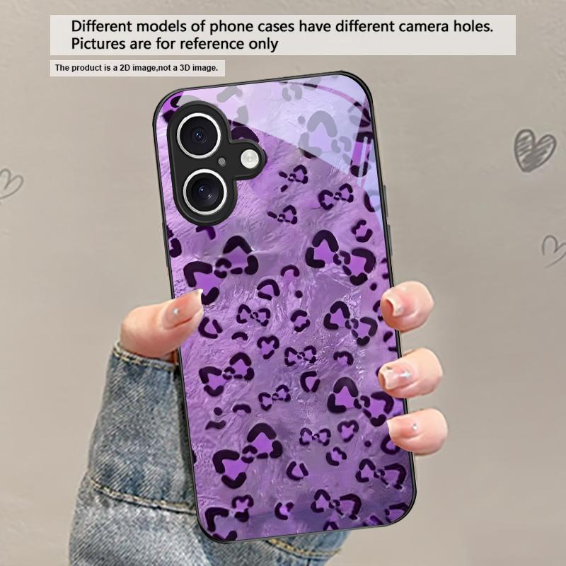 

Abstract leopard print For iPhone 17 Air 16 E 15 Plus 14 Pro Max 13 12 mini 11 5 6 7 8 Plus XR XS Max SE Black Glass Phone Case iPhone 16