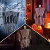 Glowing Skeleton Ghost Hanging Pendant Spooky Halloween Decoration for Porch, Haunted House and Terror Party Scary Props