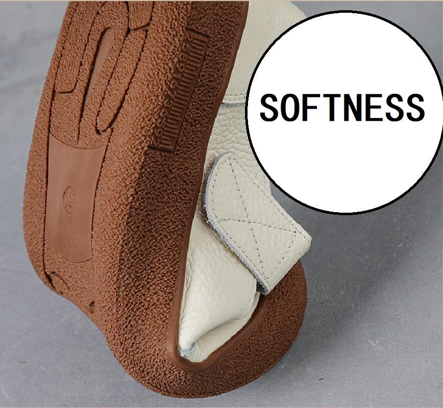 Genuine Leather Mary Jane Flats Women's Luxury Wide Width Shoes Autumn Woman Vintage Flat Moccasins Thick Durable  Loafers