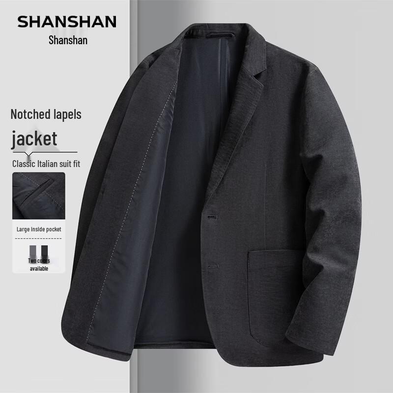 SHANSHAN Men s Blazer Collar Thin Business Casual Jacket 3XL/190