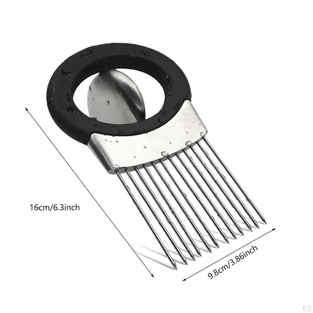 Onion Holder for Slicing Lemon Slicer Stainless Steel Cutter Fork Cheese