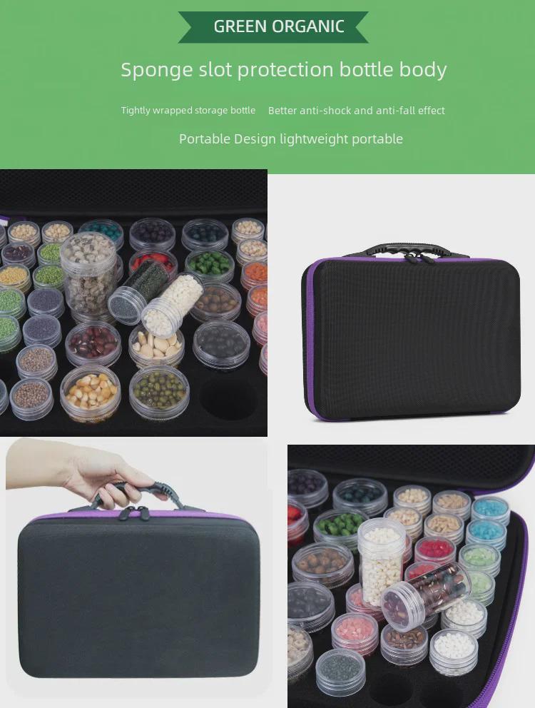 Grain Seed Storage Bottle & Portable 48-Compartment Bag Box