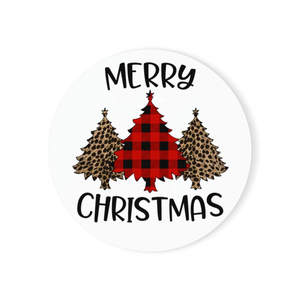 Christmas Coasters with Holder Best Absorbent Coasters Gift Round Cup Mat Housewarming Gifts for Home Kitchen Decorations