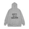 European and American Trendy Brand GALLERY Classic Letter Printing Zipper Hoodie Loose Casual Cardigan Sweater Jacket