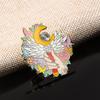 Anime Cute Girl Brooches Tsukino Usagi Magic Cane Glitter Diamond Metal Badge For Women Girl Fans Jewelry Charm Gifts