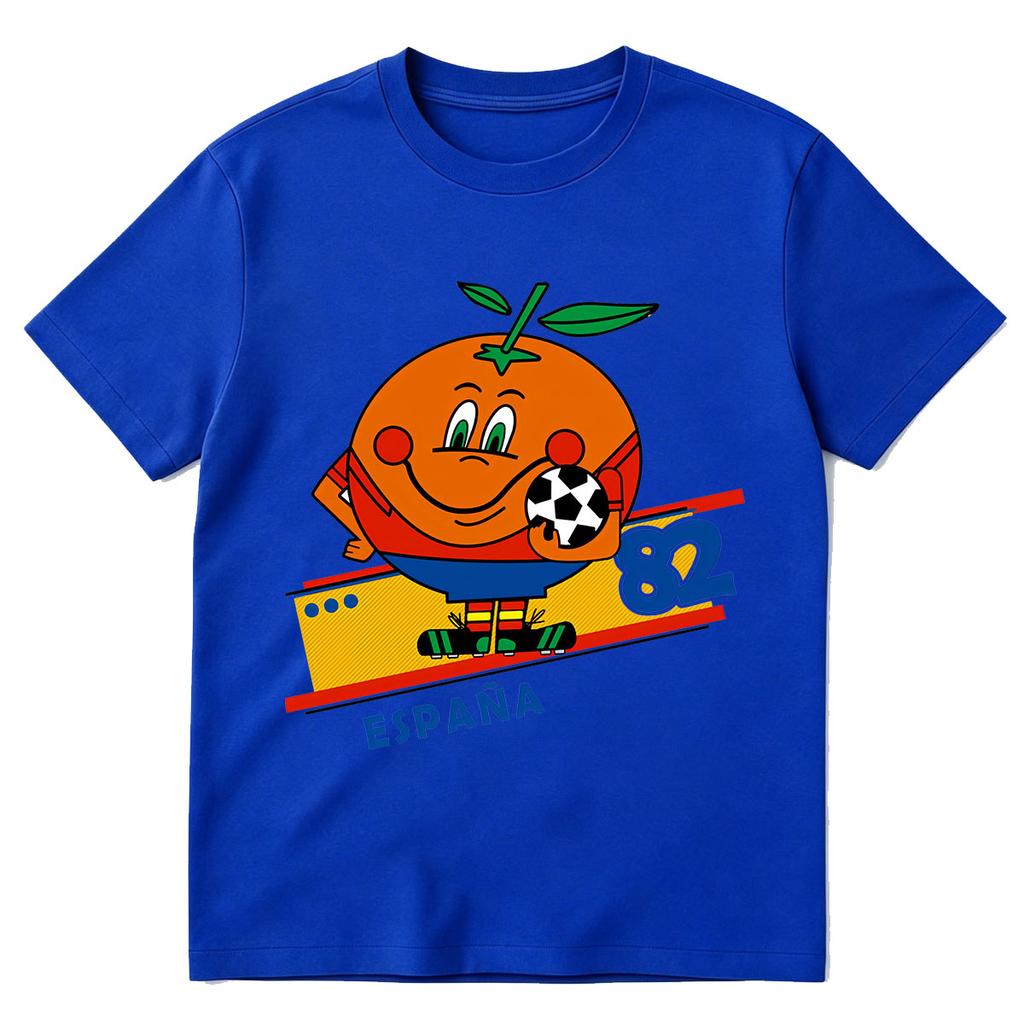 Naranjito Spagna 82 Mascotte Spagna 1982 Calcio Divertente Maglietta Unisex Abbigliamento Unisex Moda Cotone Oversize Manica Corta Magliette