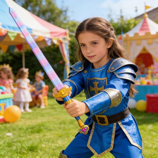 40,5" Einziehbarer Anime Cosplay Bedruckter Ausziehbarer Requisit für Halloween Lila Waffe Waffe 3D Kostüm Bühnenperformance