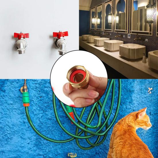 Silicone Hose Gaskets Red Washer Set Faucet Repair Parts O-Rings for 3/4 Inch Garden Hose And Outdoor Water Faucet Easy Leak Repair