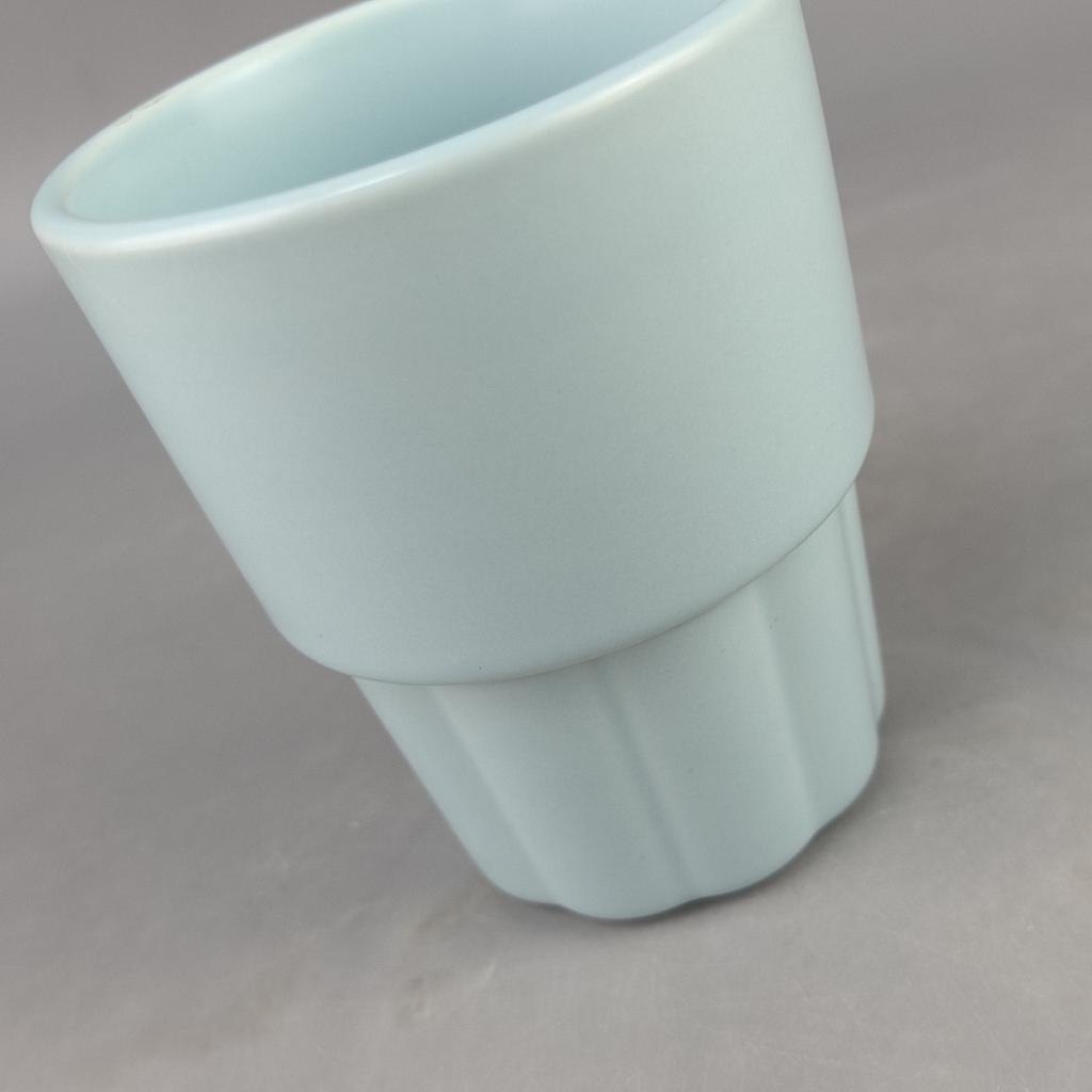 Einfacher Haushalt Mitteltemperatur Keramik Macaron Wasserbecher Mundspülbecher Outdoor Picknickbecher Einfarbiger Keramikbecher