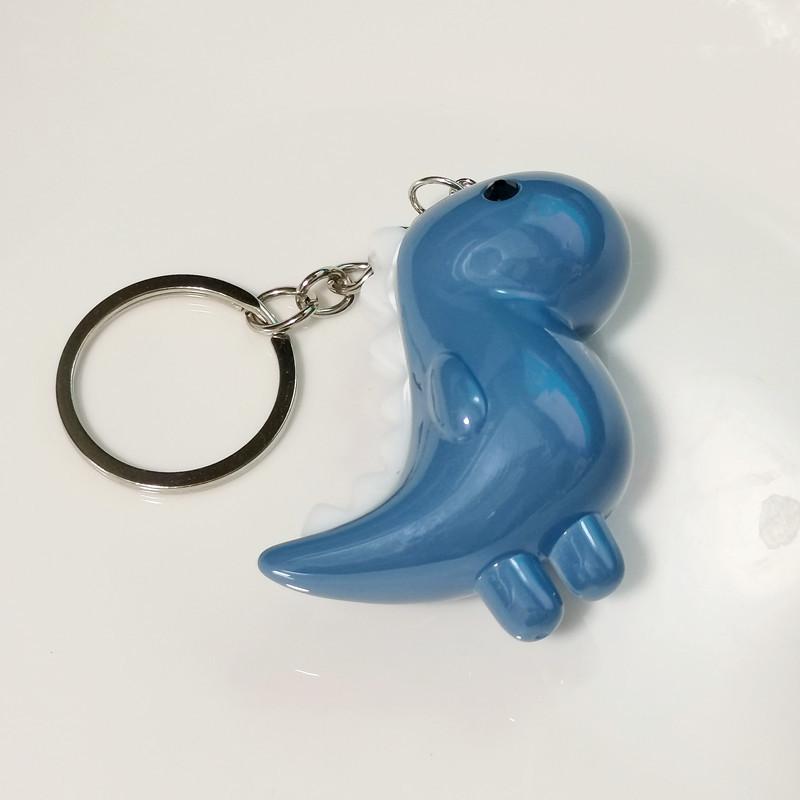 Cute Sweet Smooth and Shiny Cartoon Dinosaur Key Rings for Women Charm Fashion Doll Bag Key Chain Accessories Friendship Gift