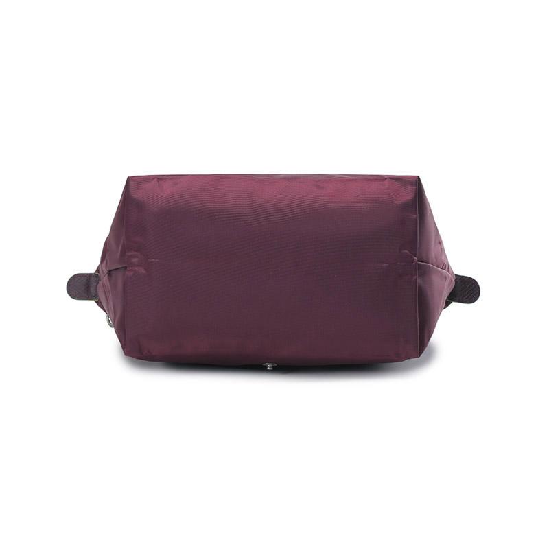 Longchamp Le Pliage Green Short Handle Tote Bag Eco-Friendly Canvas With Leather Trim Women Handbags Red 1621919009