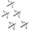 100Pcs Antique Silver Bow and Arrow Charms Alloy 1.02*0.99inch Archery Charms Bow and Arrow shape Bracelets