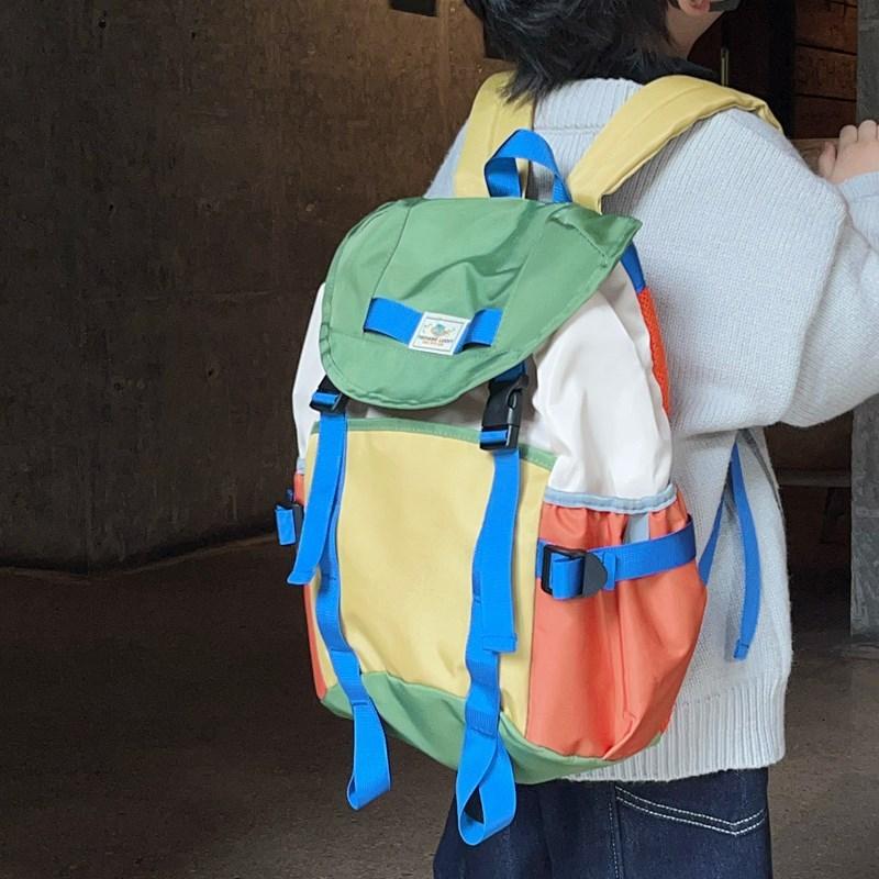 Kids Minimalist School Bag Made Of Durable Oxford Cloth For Elementary Use
