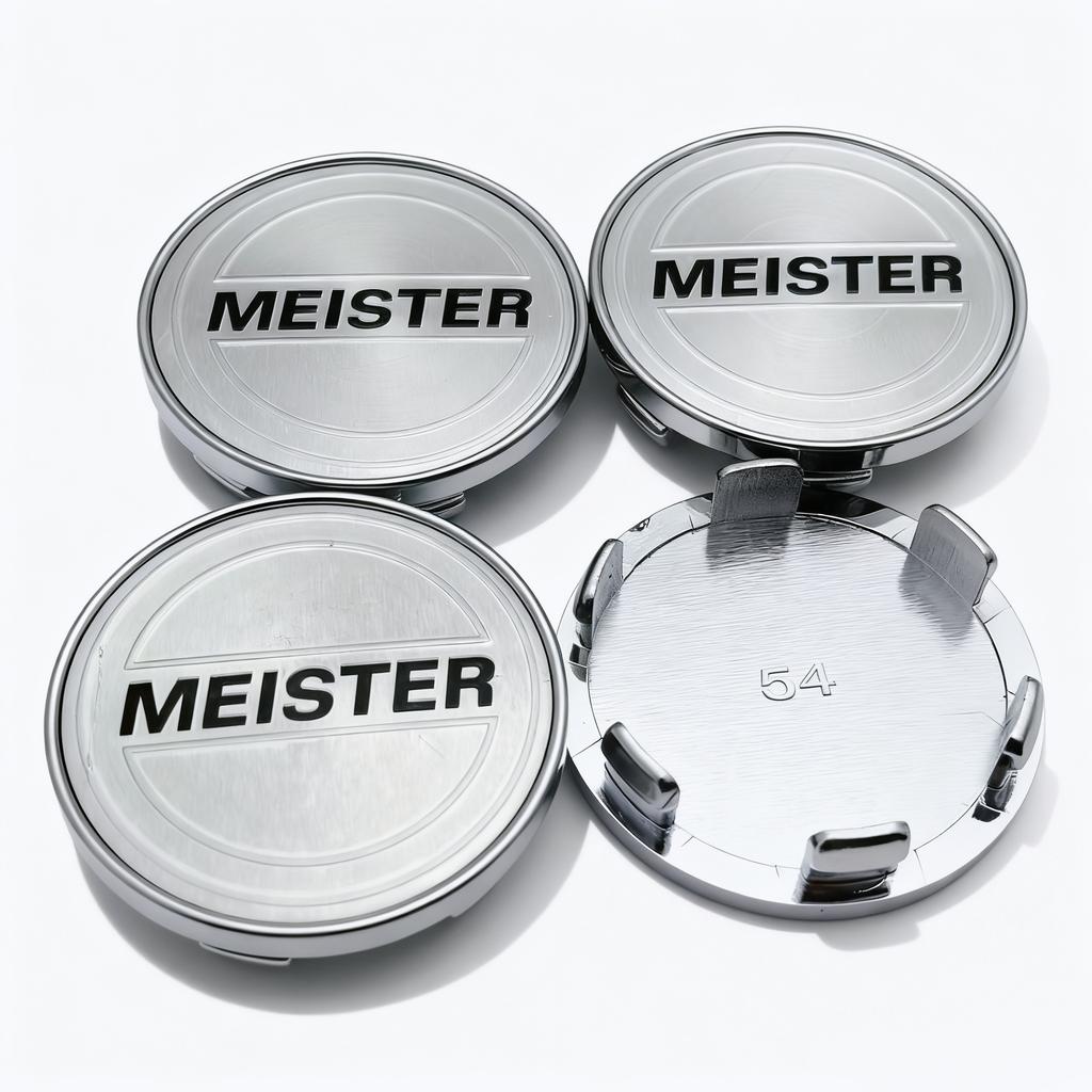 4pcs JDM W Work MEISTER Logo Emblem Car Wheel Center Caps 54MM Clips 49MM Wheels Hub Dust Cap Rim Hubcaps Cover Car Accessories