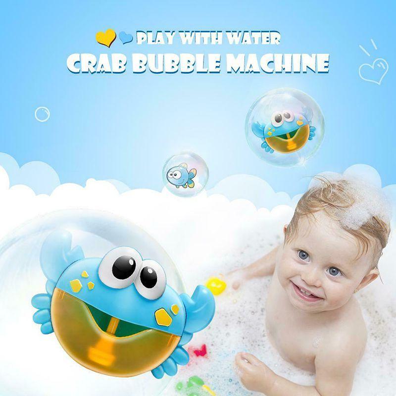 Adorable Red Plastic Cartoon Crab Baby Bath Toy With Music And Bubble Fun Machine