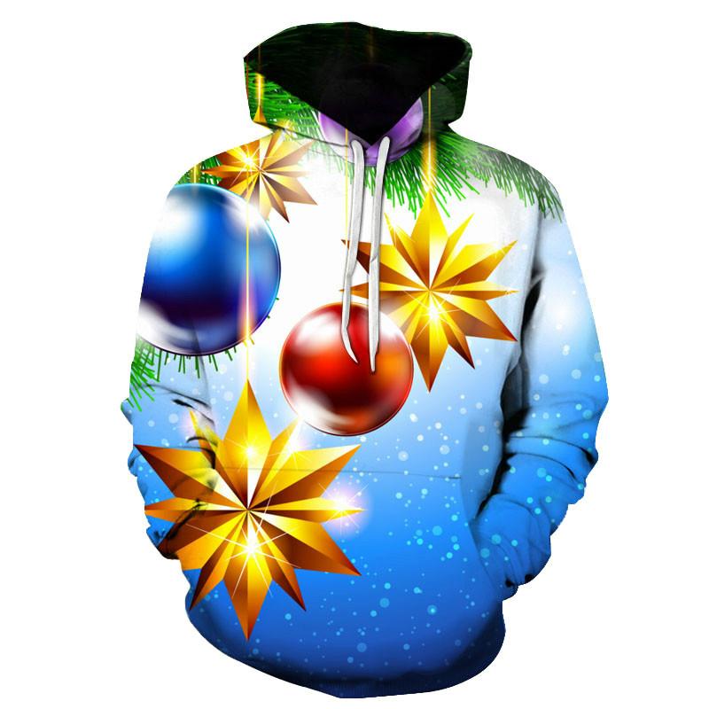New Christmas Gift Theme Men's 3D Printed Hoodie Fashion Snowman Hooded Sweatshirt Hooded Pullover Boy Clothes