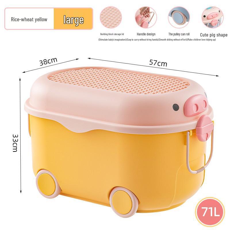 QiMiao Cute Piggy Toy & Clothes Organizer for Kids