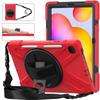 For Samsung Galaxy Tab S6 Lite Stand Case SMP620 P610 P613 P615 P619 Anti-knock Cover Holder with Pencil Slot and Shoulder Strap