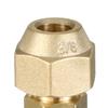 2Pcs Brass Pipe Fitting Connector Coupler No Welding Extension Pipe Joint 3/8Inch and 1/4Inch Double Nipple Enduring
