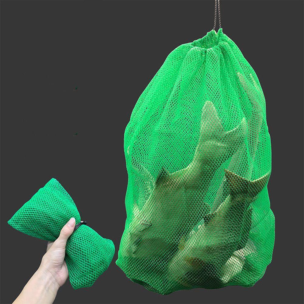 Gear Green Small Grid Folding Thickening Mesh Bag Nylon Mesh Bag Fish Nets Bag Live Fish Nets