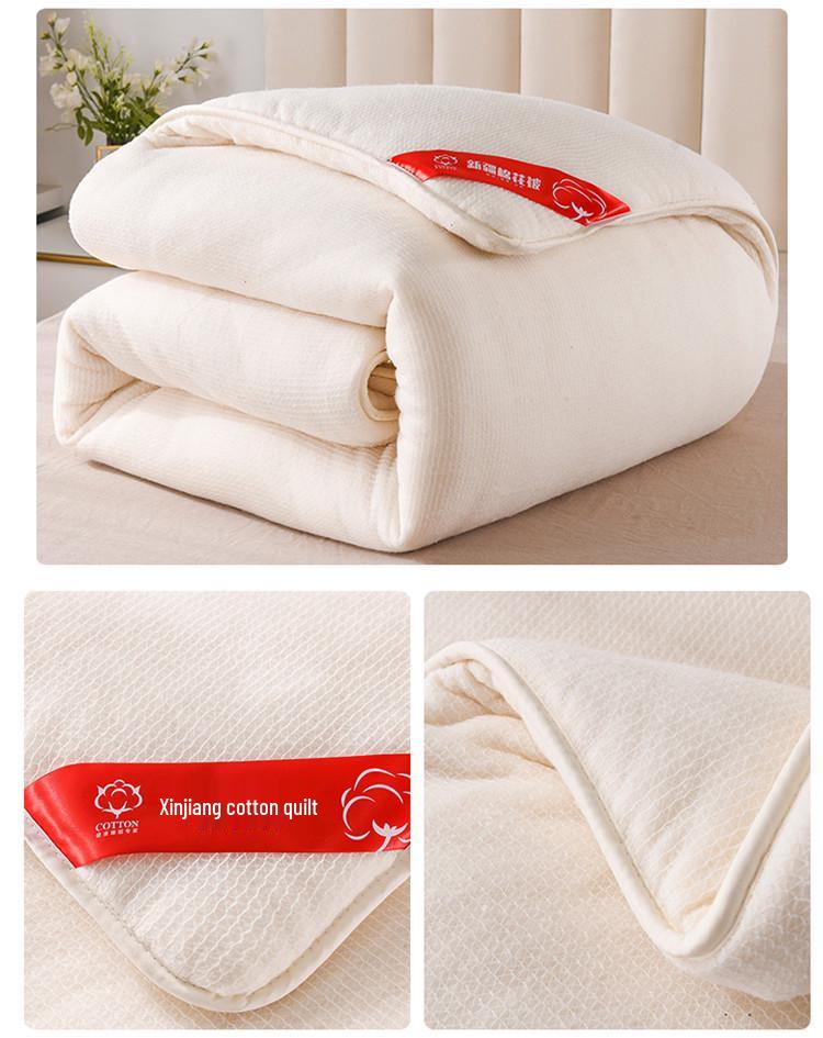 Xinjiang Cotton Comforter: All-Season Quilt with Cotton Batting for Students and Dorms