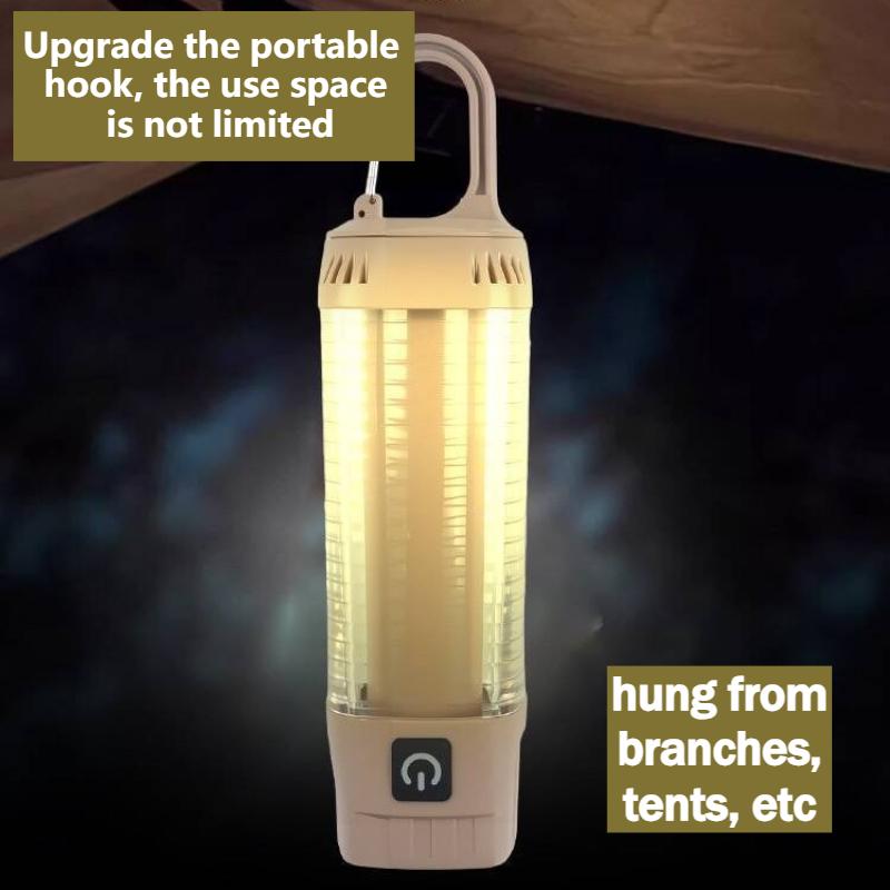 Multi Functional Outdoor LED Dual Light Camping Light, Rechargeable Flashlight, Portable Waterproof Travel Tent Light