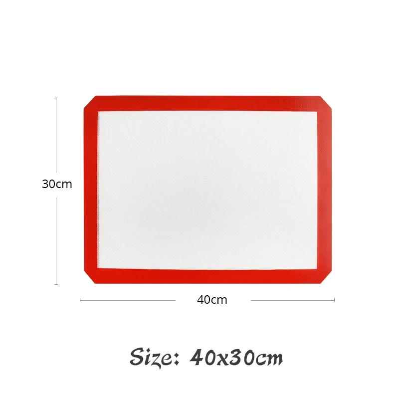 30/40/60cm Silicone Baking Mat Non-Stick Macaron Fondant Cookie Pad Oven Sheet Pastry Tools Rolling Dough Mat For Kitchen Cake