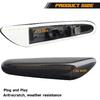 LED Side Marker Turn Signal Lights Smoked Lens Compatible with BMW E90 E91 E92 E93 E46 E53 X3 E83 X 1 E84 E81 E82 E87 E88