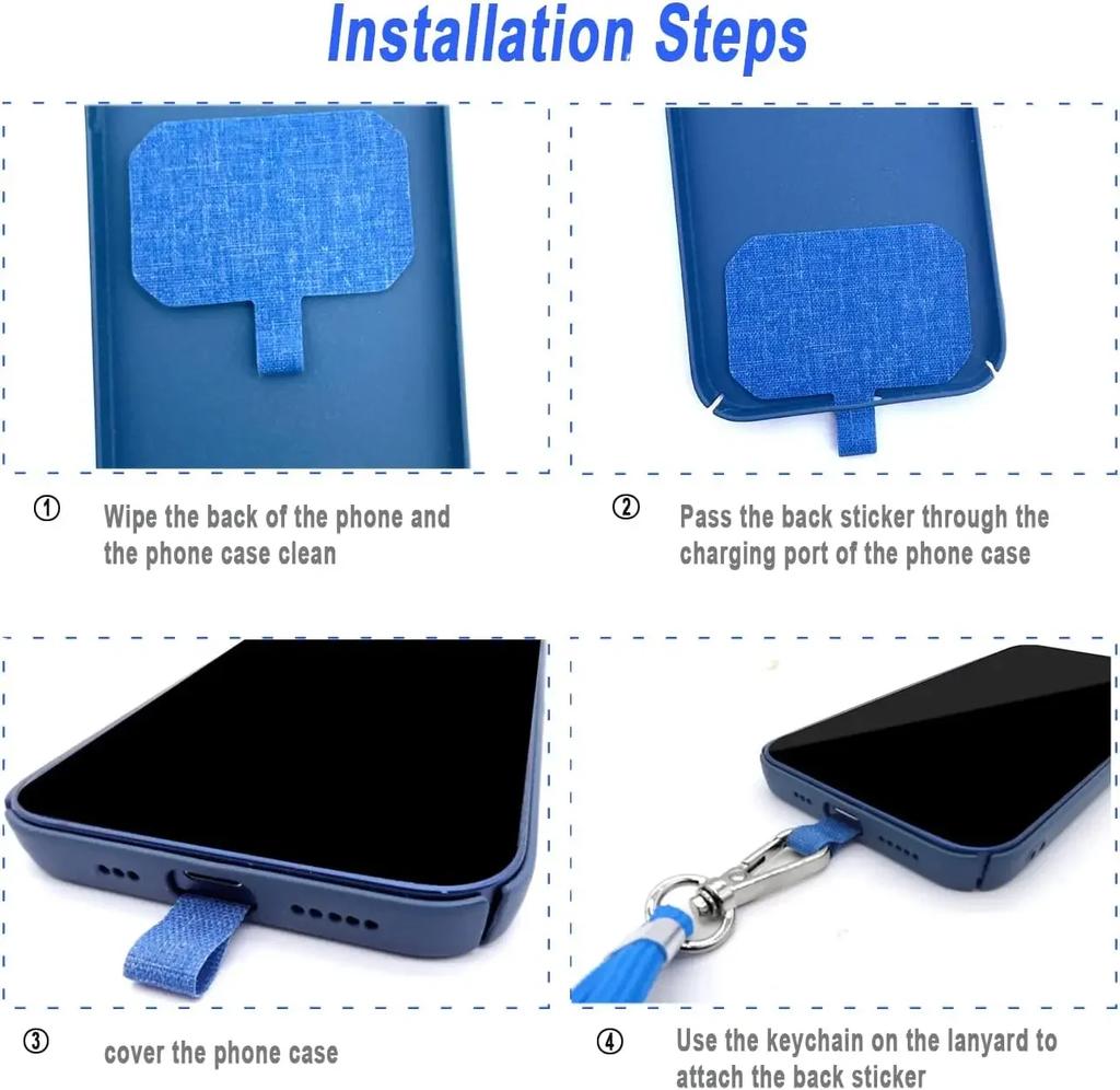 Adjustable Hanging Piece Mobile Phone Back Clip Fixed Card Hanging Neck Universal Lanyard Safety And Anti Loss Crossbody Strap