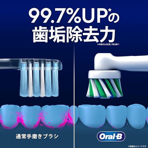 Braun Oral-B Sumizumi Clean S Electric Toothbrush, 2 Replacement Brush Tips, D100.423.2 BK, Black [Amazon.co.jp Exclusive]