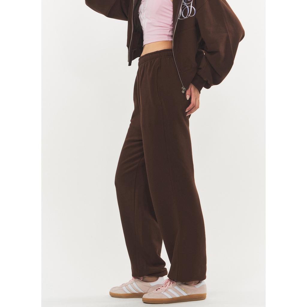 RAWMANTICS Logo Embroidered Pocket Signature Fit Jogger Pants Brown