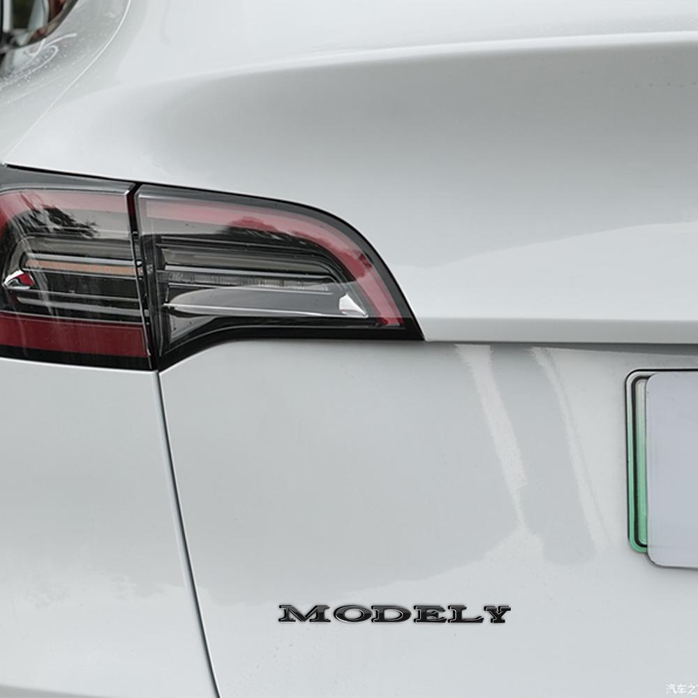 3D ABS Silver Red Black Logo Model Y X S Emblem Letters Nameplate Car Rear Trunk Badge Decal For Tesla Accessories