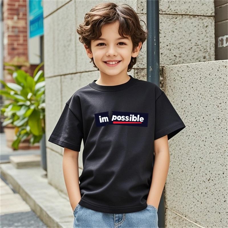 T-shirt à Manches Courtes en Coton pour Enfants avec Imprimé Graphique Écouteurs de Musique pour Ados Vêtements d'Été Décontractés à la Mode pour Garçons et Filles