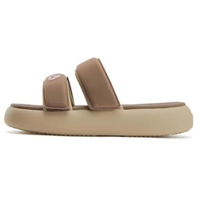 Donut Velcro Fashion Versatile Comfortable Durable Antibacterial Slide Sandals Women Sandals Brown Yellow F12W421505FBS