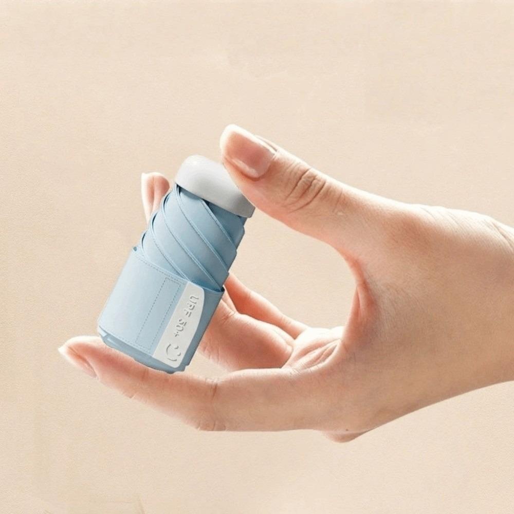 

Capsule Mini Sunshade Umbrella Windproof Rain Umbrella Portable UPF50 UV Umbrella Women