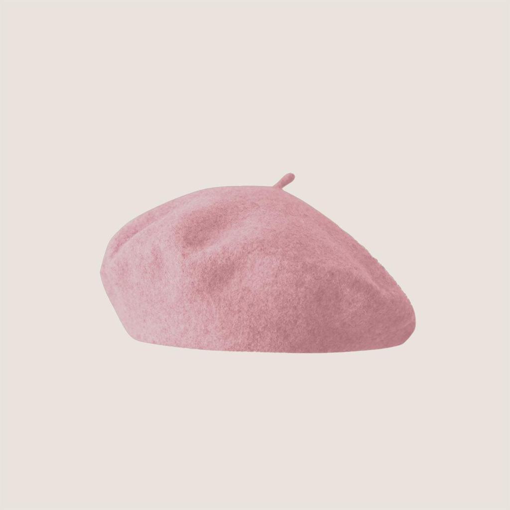 Vintage Wool French Beret for Women Solid Fashion Simple Casual Beret Solid Classic Breathable Soft Comfortable Hat for Fall Winter