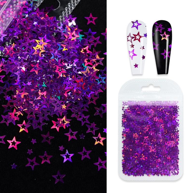 

2 г/пакет, голограмма, смешанный Holloway, пентакль, блестки для ногтей, вспышка, ПЭТ, блестки в форме чешуек для гелевых ногтей, аксессуары для украшения ногтей своими руками