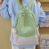 Backpack Fashionable Nylon With Color Contrast Design For School And Outings Use